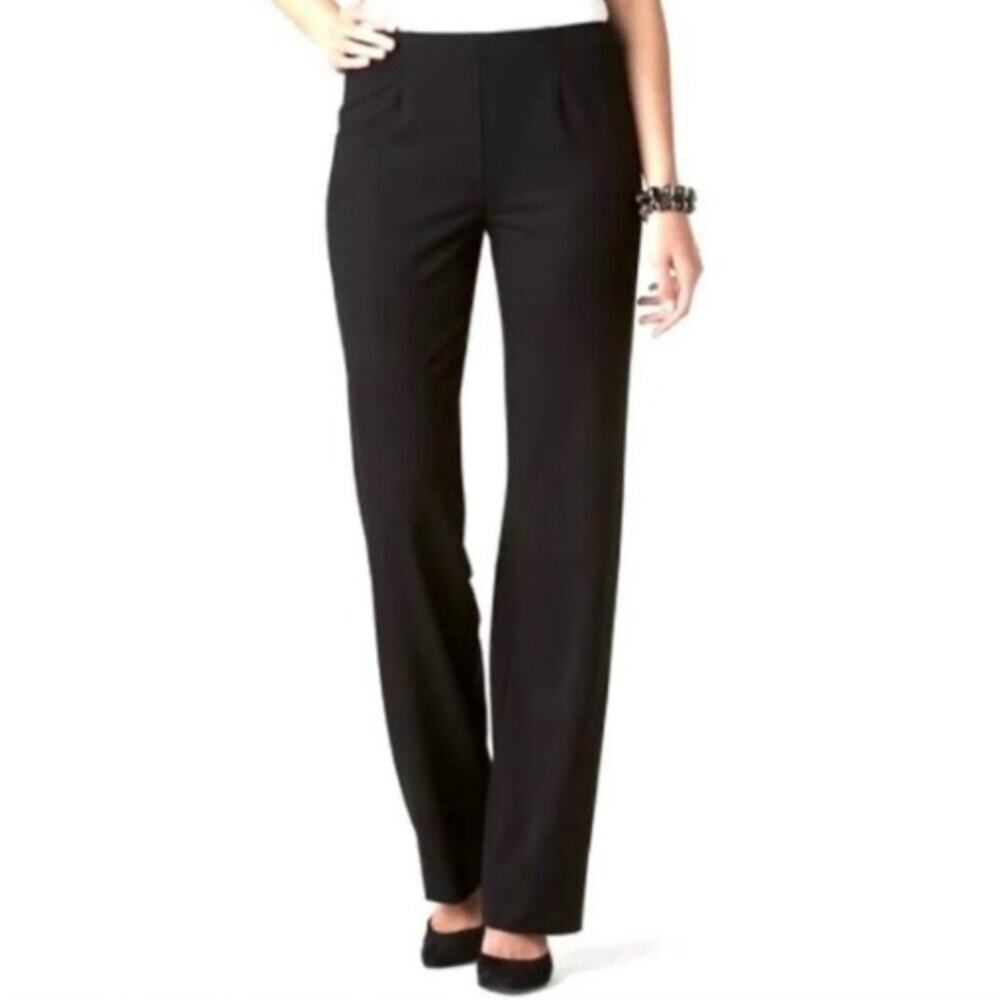 NWT Coldwater Creek Women's Classic Holly Ponte Pant Black Size 10
